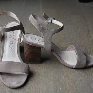 Sole Society 'Linny' ankle strap sandal in taupe